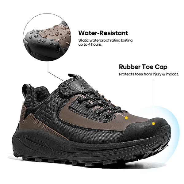 Non-Slip Waterproof Lightweight Hiking Shoes - DARK BROWN - 5
